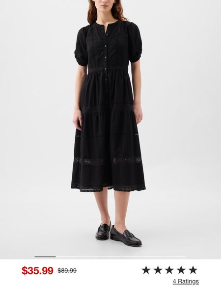 I bought this puff sleeve lace midi dress in black for only $35.  

#LTKsalealert #LTKstyletip #LTKfindsunder50