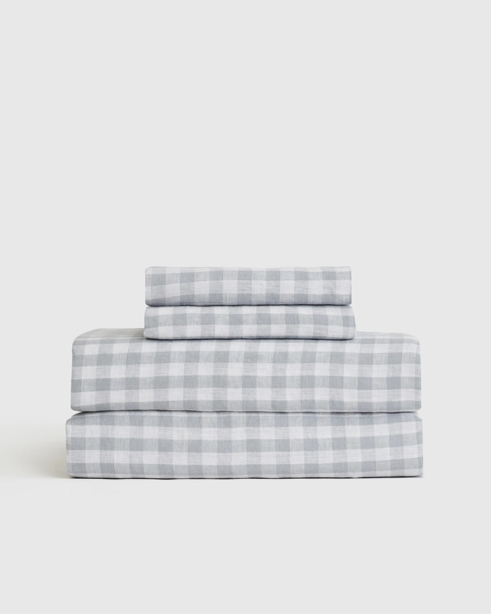 European Linen Gingham Sheet Set | Quince