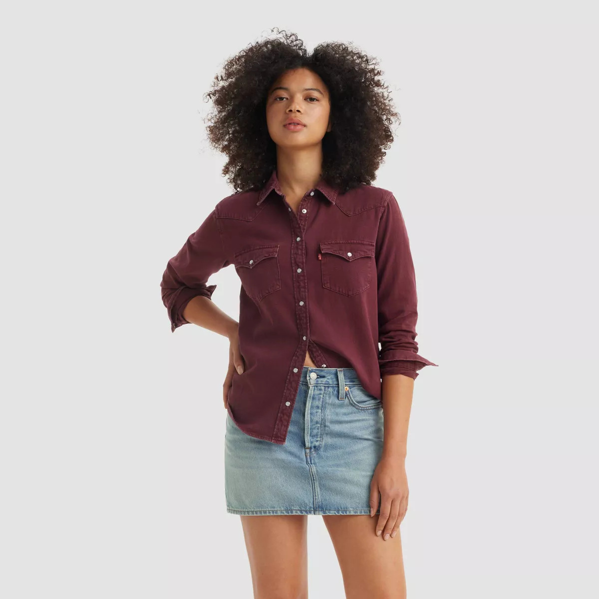 Levi's® Women's Long Sleeve Ultimate Western Button-Down Shirt - Windsor Wine | Target