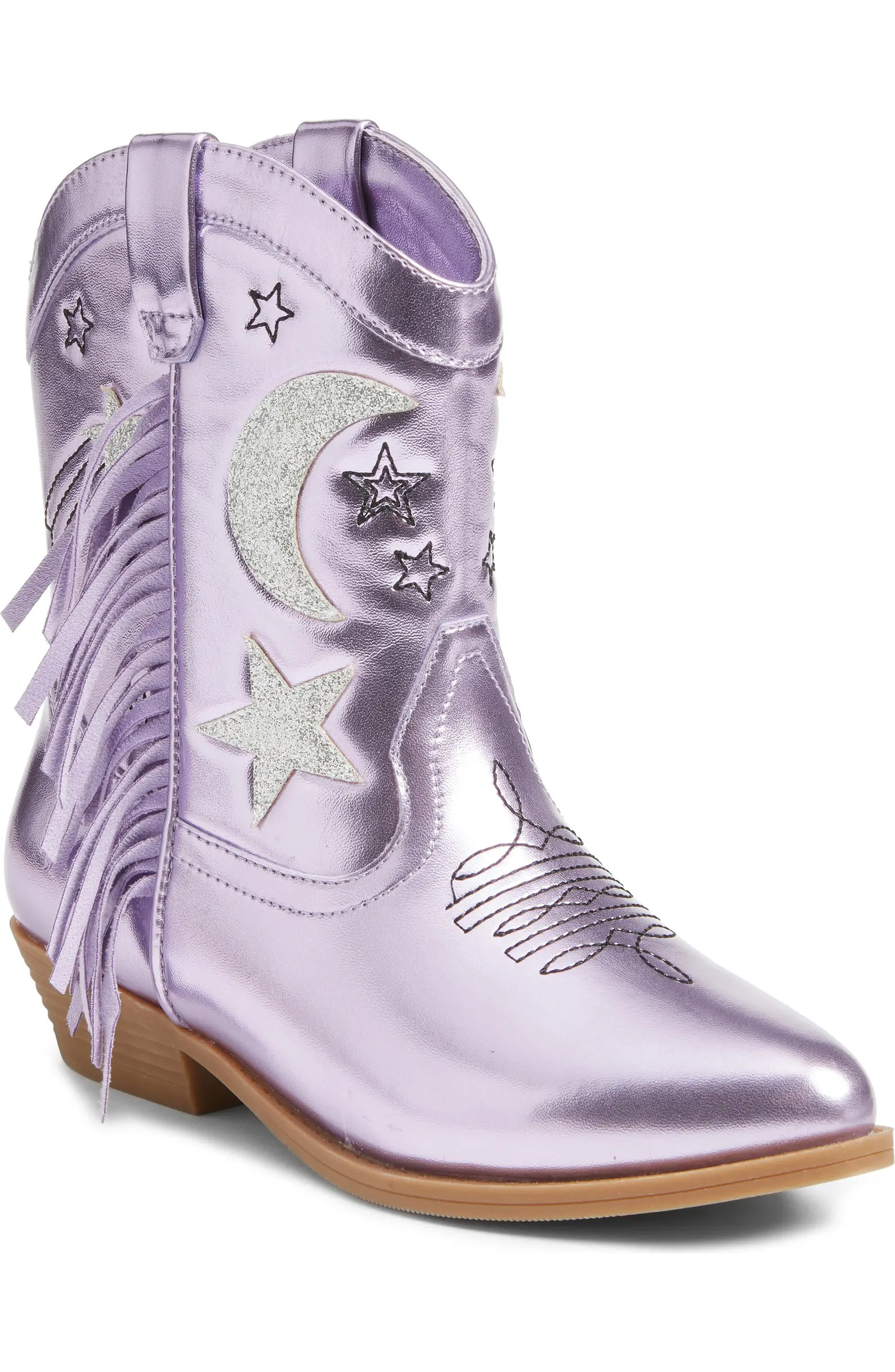 Tucker + Tate Cosmo Fringe Metallic Western Boot | Nordstrom | Nordstrom