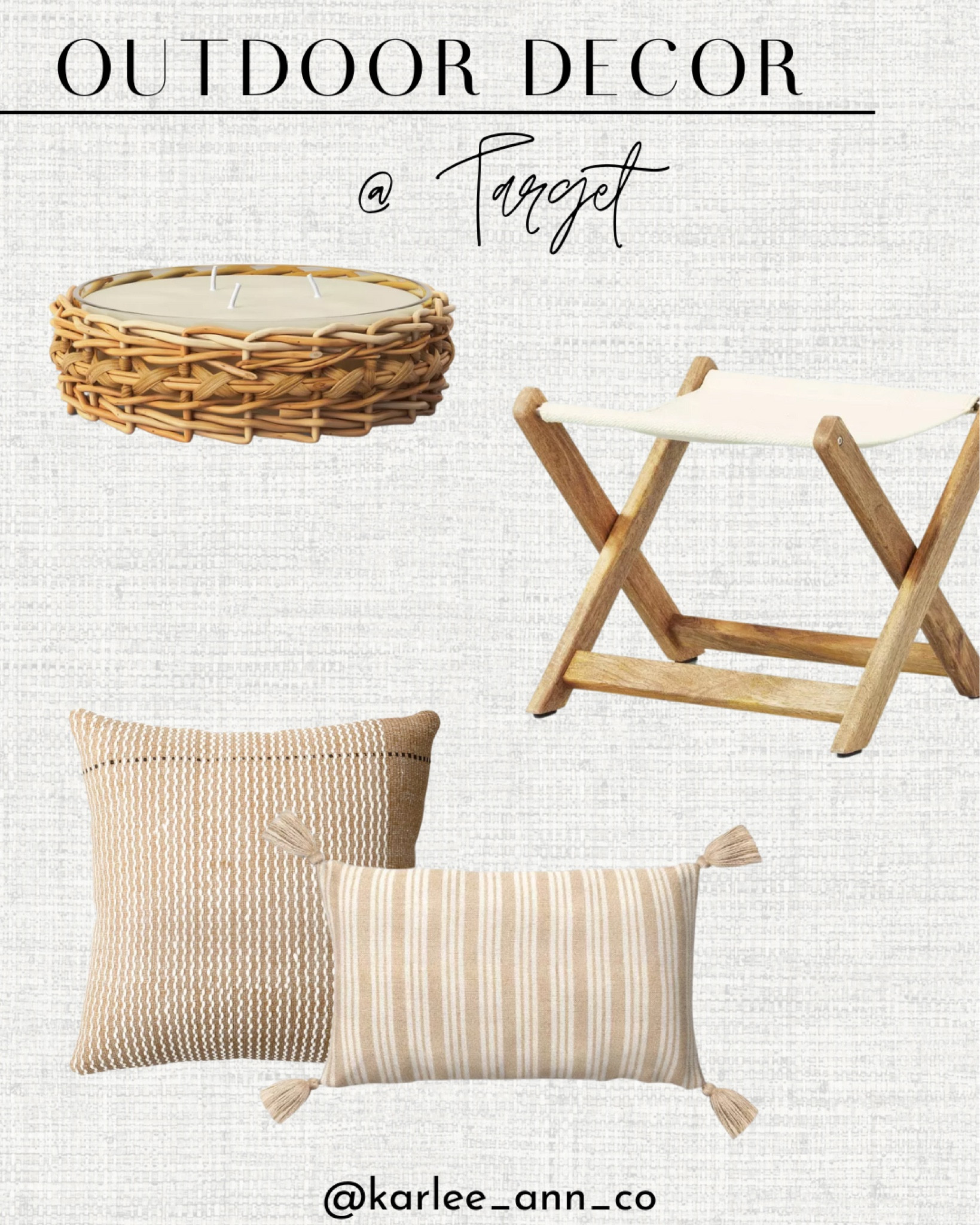 Patio furniture at Target! 

Outdoor candle, outdoor pillows, Walmart home, Target home, Target finds, front patio, spring patio, best sellers, Amazon home decor, outdoor Sale, spring decor, outdoor living 

#LTKSeasonal #LTKhome #LTKstyletip