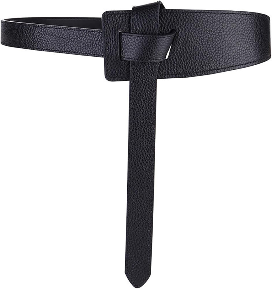 Belts for Women Simple Knotted Waist Belt Black | Amazon (US)