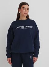 Navy Out Of Office Embroidered Sweatshirt - Peyton | 4th & Reckless