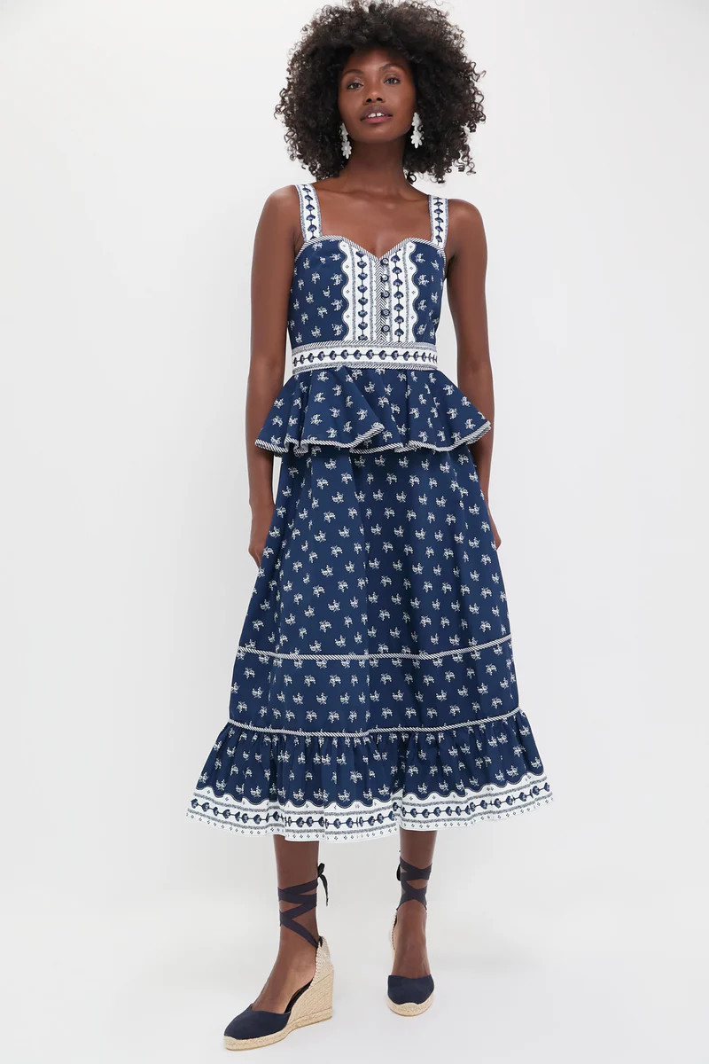 Blue Ditsy Floral Lacey Dress | Tuckernuck (US)
