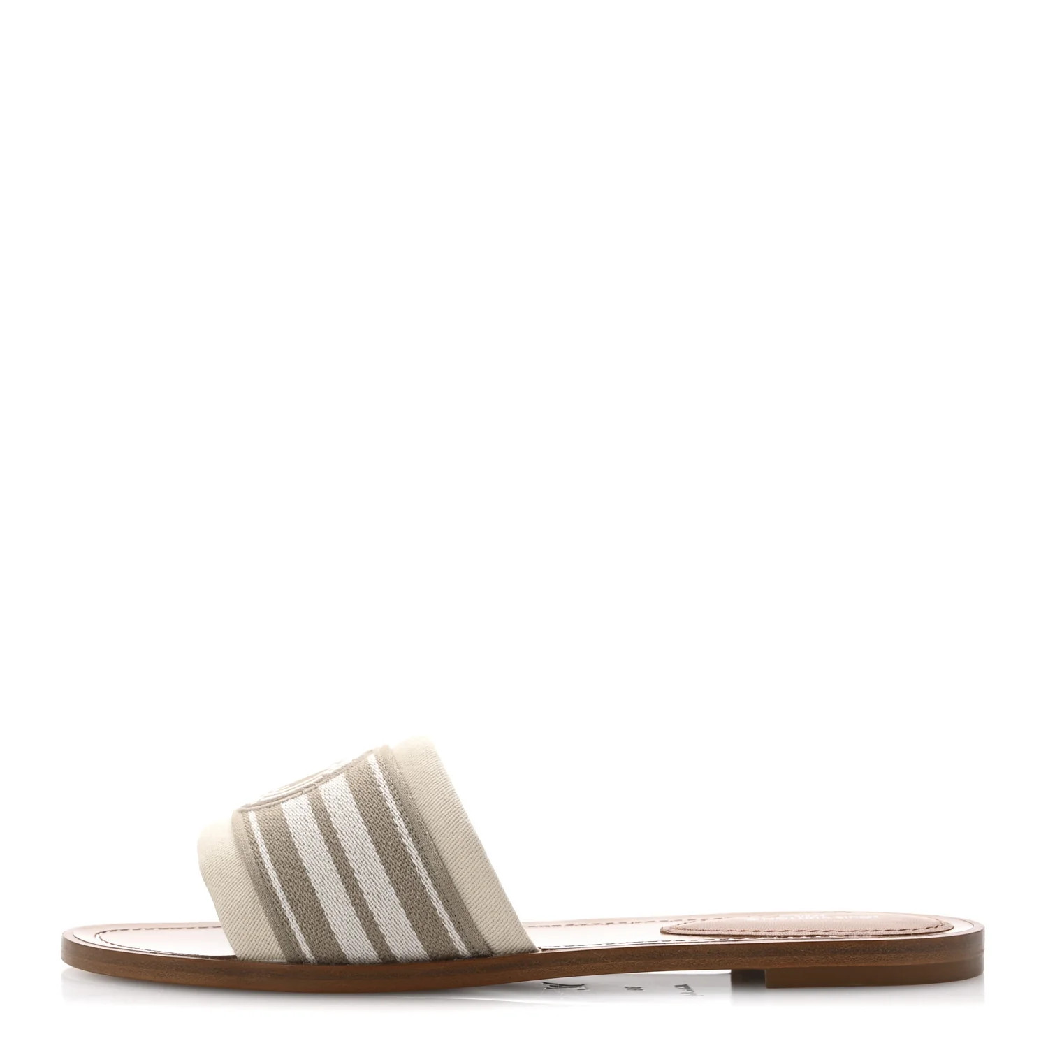 Canvas Calfskin Lock It Flat Mules 39 | FASHIONPHILE (US)