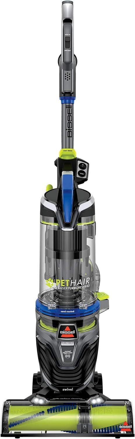 BISSELL Pet Hair Eraser Turbo Rewind Vacuum, Lightweight, Automatic Cord Rewind, Tangle-Free Brus... | Amazon (US)