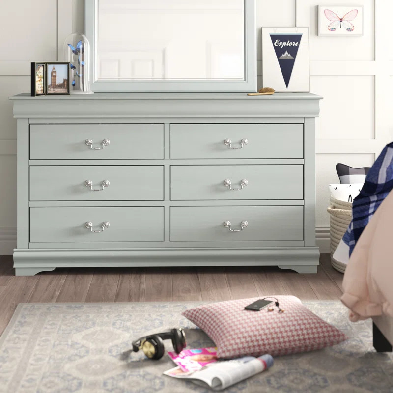 Sophia 60'' Wide 6 -Drawer Double Dresser | Wayfair North America