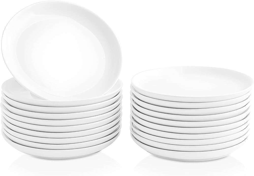 20-Piece Ceramic Appetizer Plates 5.6 Inch, Small Mini Dessert Plates Dinner Plates, Lightweight ... | Amazon (US)