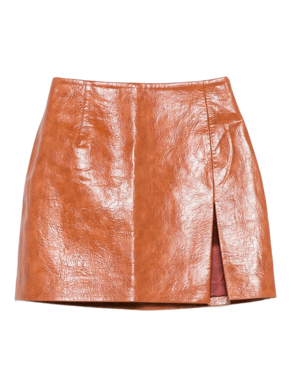 THE ANDAMANE side-slit mini skirt - Brown | Farfetch Global