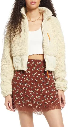 Crop High Pile Fleece Jacket | Nordstrom