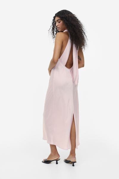 Open-backed Satin Dress | H&M (US + CA)