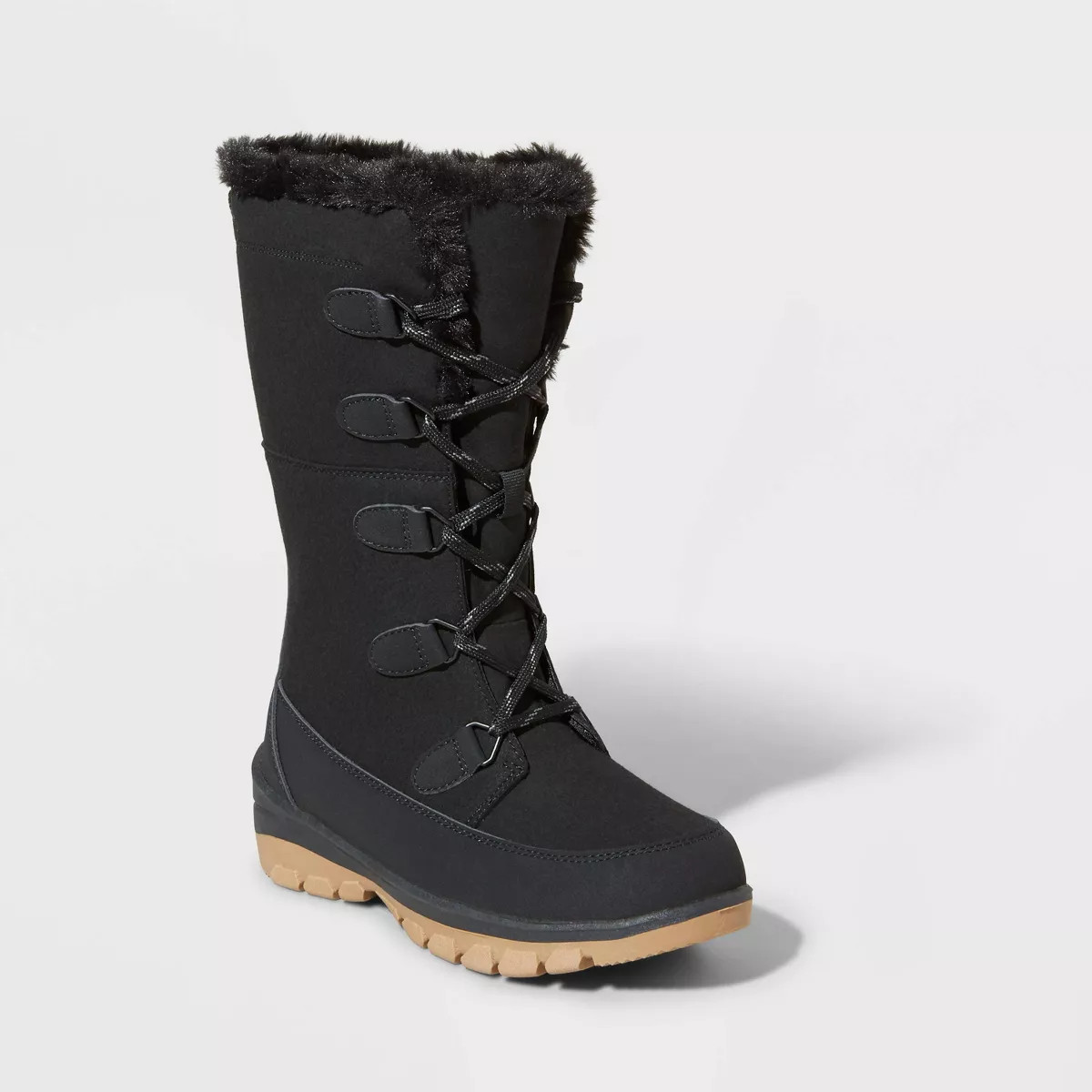 Women's Carla Tall Winter Boots - Universal Thread™ Jet Black 6 | Target