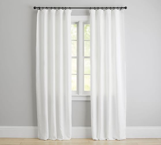 Classic Belgian Flax Linen Drape - White | Pottery Barn (US)