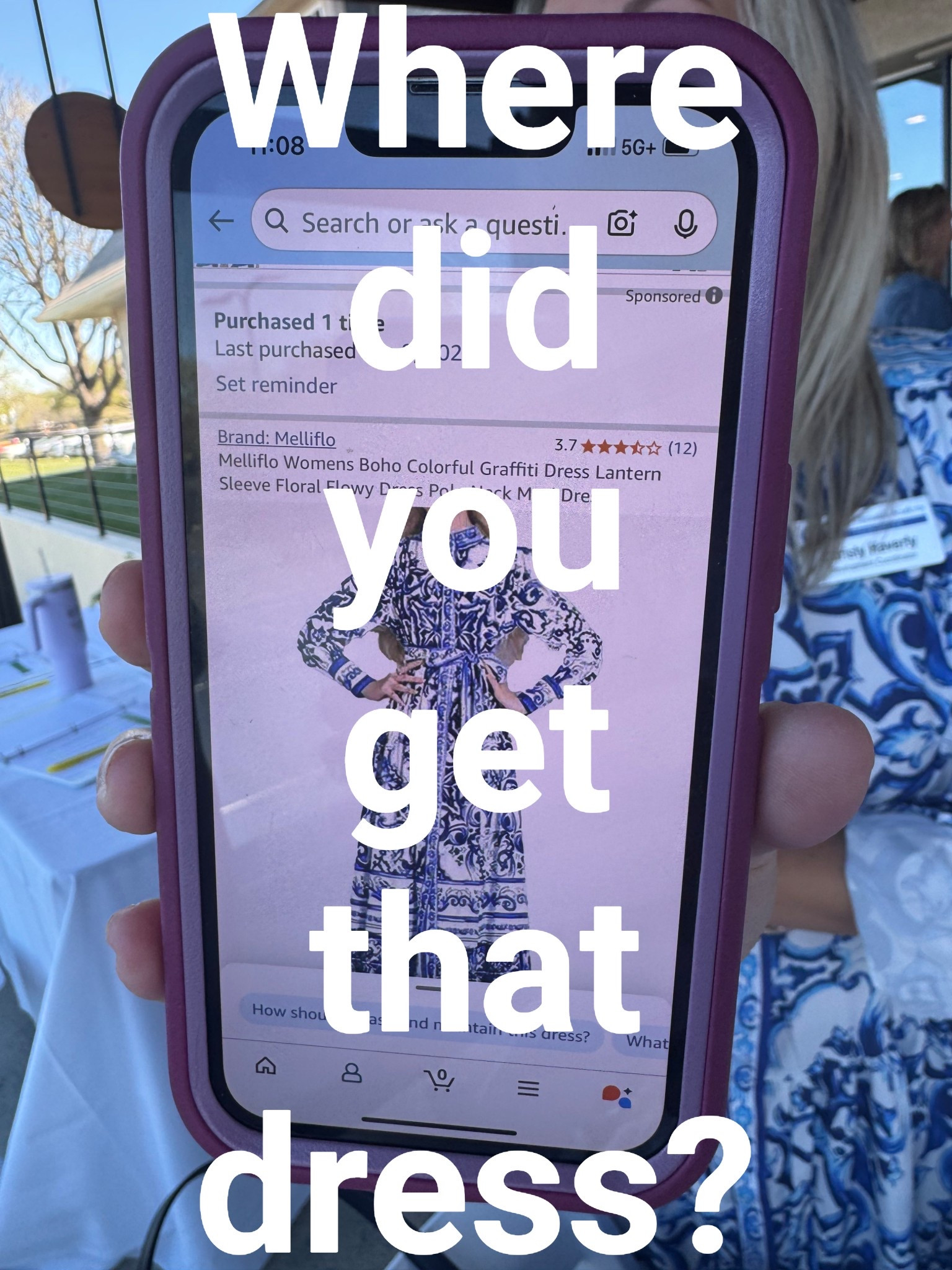 Yesterday I was at a tennis tournament and this woman walked past me in the best dress!  I had to stop and ask her where she got it.  I was certain she was going to say it was farm rio.  But NO, Amazon, and for the cheapest price I have ever seen for a dress.👗 #springdress #blueandwhite 

#LTKOver40 #LTKFindsUnder50