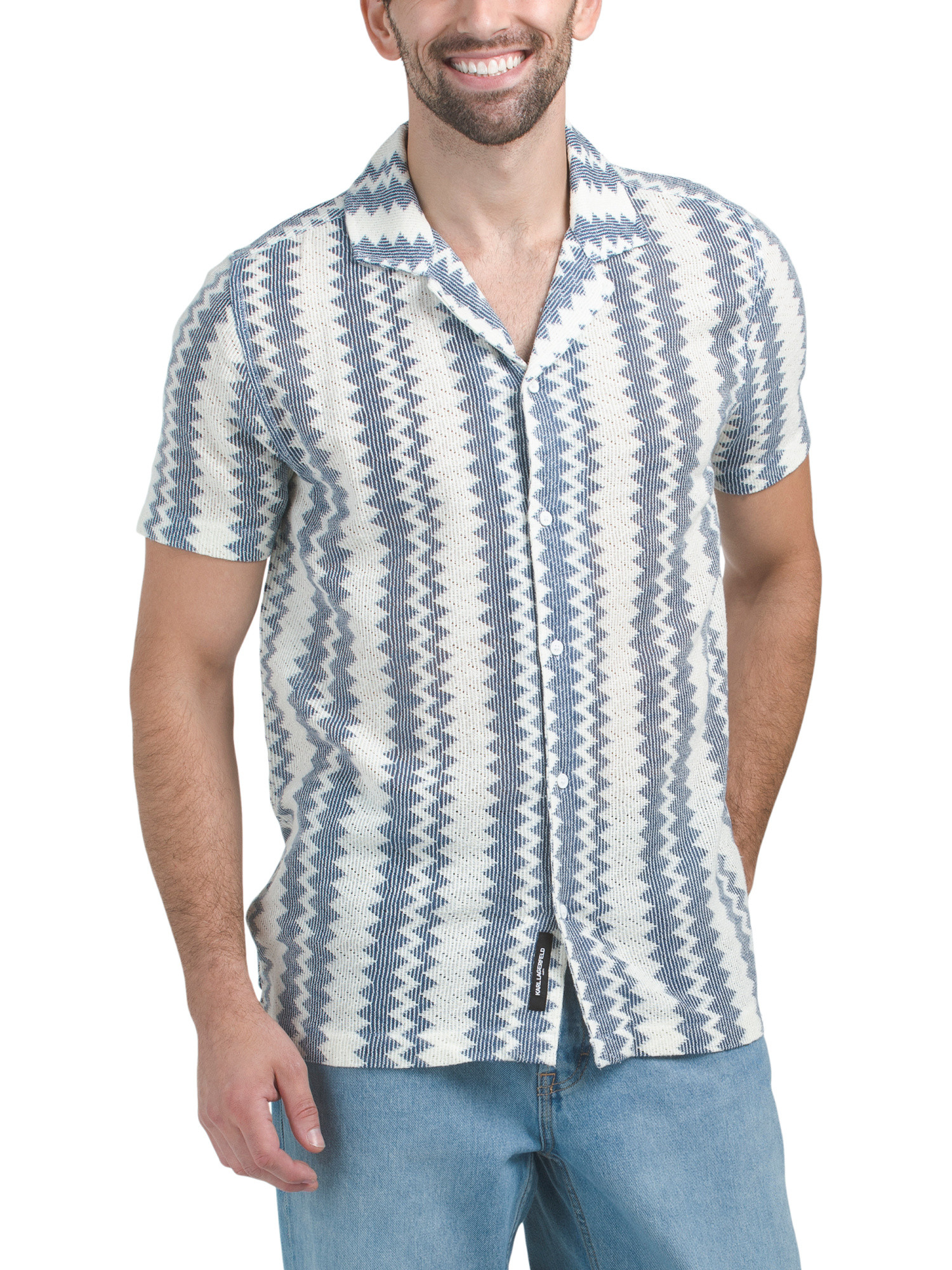 Short Sleeve Camp Collared Shirt | TJ Maxx