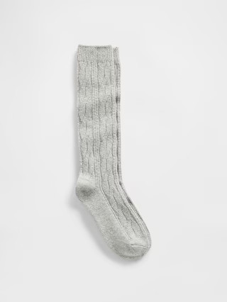 CashSoft Cable-Knit Knee-High Socks | Gap (US)