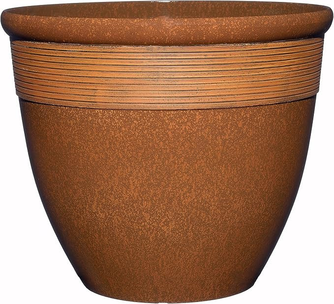 Classic Home and Garden 3/806G/1 Premiere Collection Planter, Abigail 15", Mocha | Amazon (US)