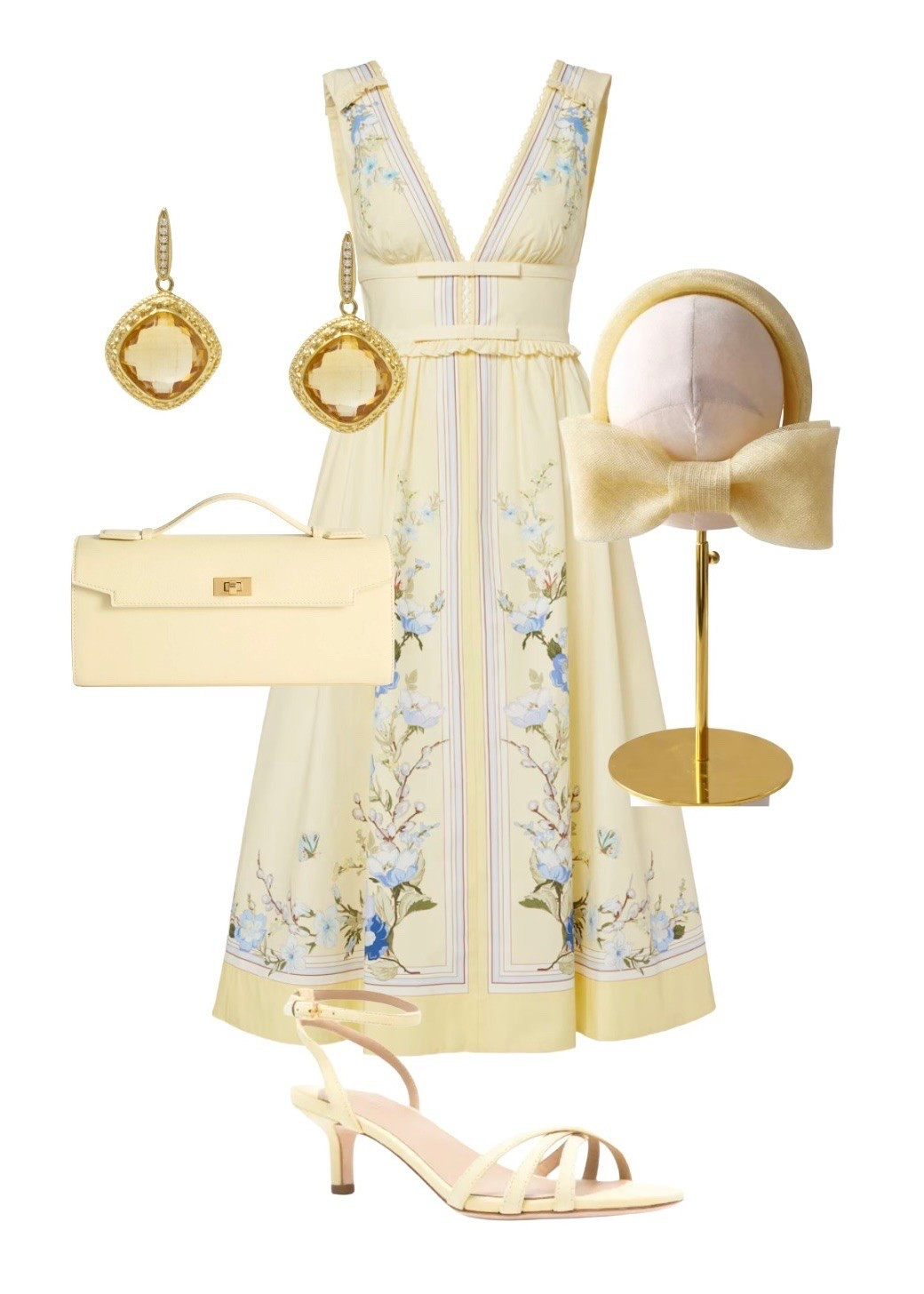 Ladylike Elegance for Summer events / Royal Ascot 💛💫

Yellow Floral Dress - Self Portrait NEW at MyTheresa 

Mortimer Clutch Bag in Butter Yellow - Anya Hindmarch

Demetra Gold Plated Yellow Drop Earrings - Vintouch Italy at Wolf & Badger

Kendyl Yellow Sandals - Ralph Lauren ON SALE at Farfetch 

Butter Yellow Bow Back Fascinator - Design by Hummingbird at Etsy

#LTKeurope #LTKuk #LTKwedding

#LTKsummer #LTKluxury #LTKdresses