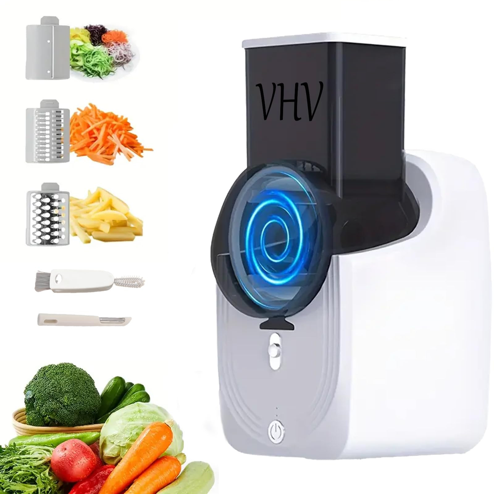 Electric Vegetable Slicer, Type-C Charging Electric Cheese Grater Salad Shooter, One-Touch Easy C... | Amazon (US)