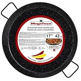 Magefesa® Enamelled - paella pan 17 in - 42 cm and 10 Servings, made in Enameled Steel, with dimples | Amazon (US)