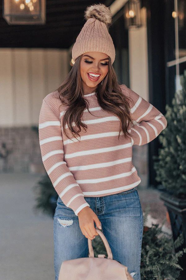Carefree Cuddles Stripe Shift Sweater | Impressions Online Boutique