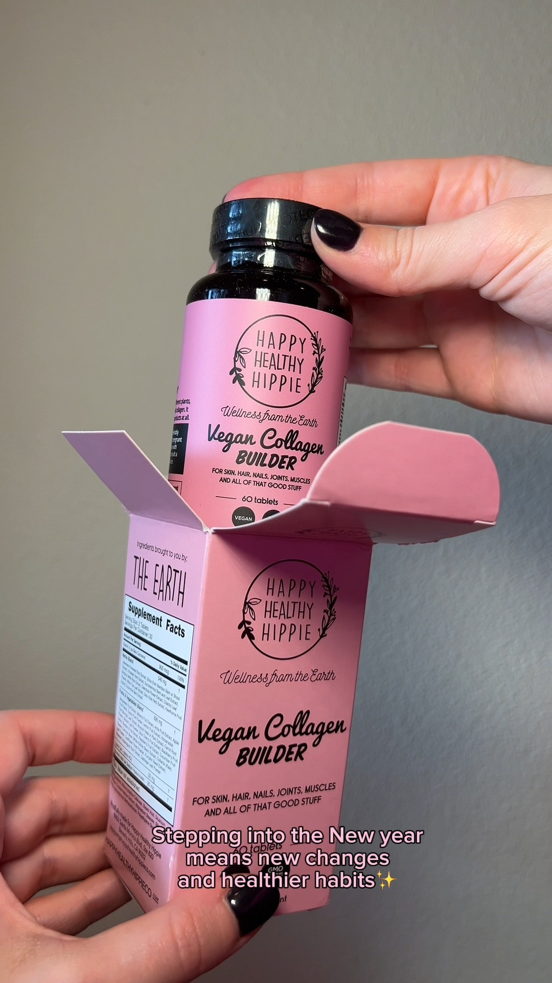 Happy Healthy Hippie collagen builder supplements are my favorite for maintaining clear skin, & strong nails! Love the clean ingredients and price point!! xx

collagen supplements, clean ingredients, healthy skin and nails, vegan supplement, vitamins, nutrients, new year new goals  

 #LTKSeasonal #LTKActive #LTKBeauty