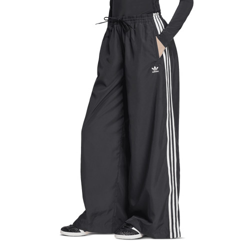 adidas Womens adidas Oversized Woven Track Pants - Womens White/Black Size M | Foot Locker (US)