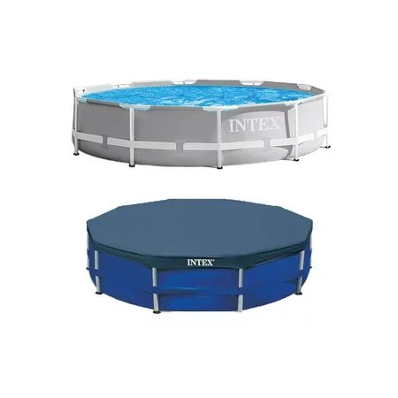 Intex 10 Foot x 30 Inches Pool w/ 10-Foot Round Above Ground Pool Cover | Walmart (US)