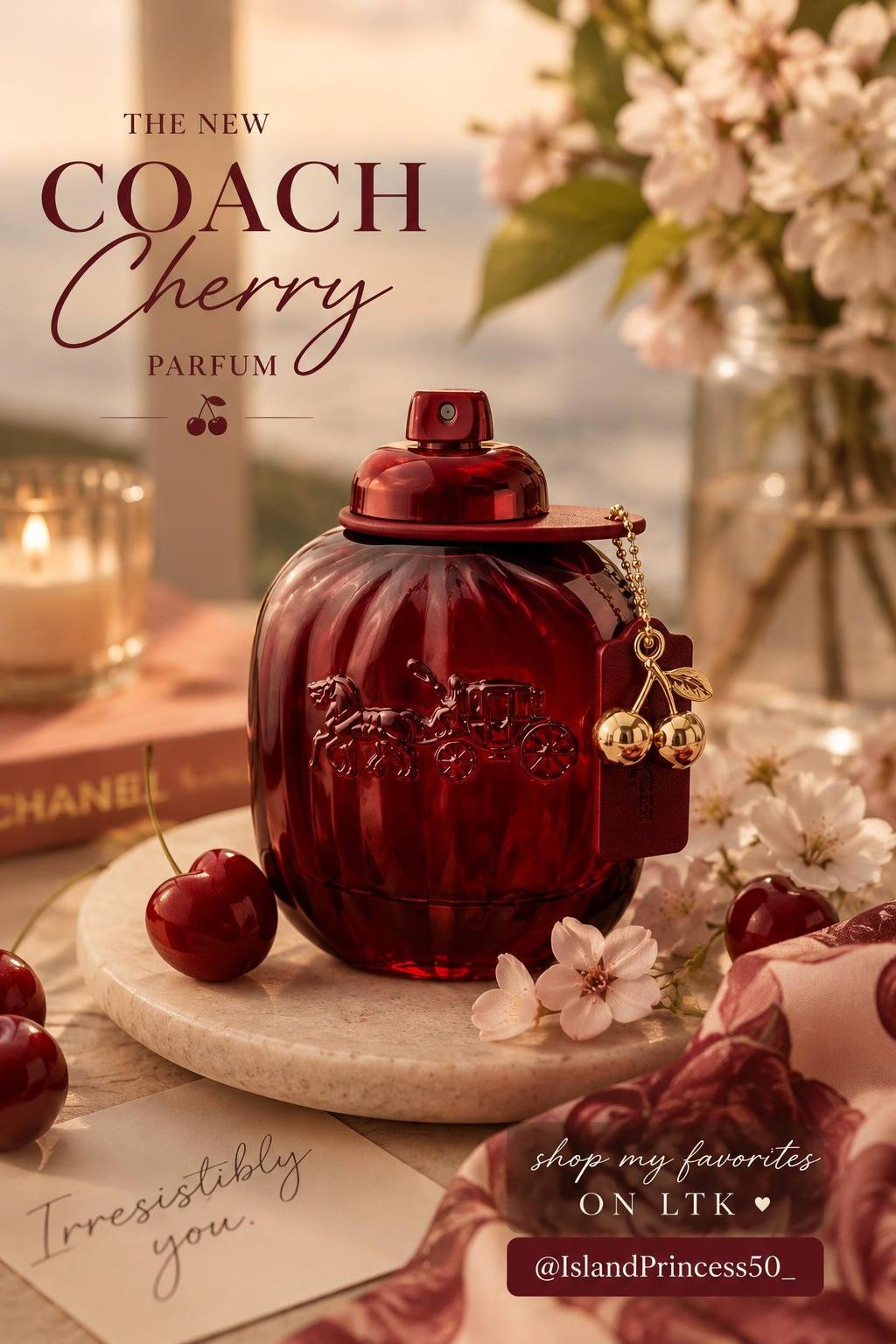 Cherry-coded and completely irresistible 🍒✨The new Coach Cherry Parfum is giving bold, feminine, luxe energy with every spray. Sweet dark cherry, soft florals, and warm woods make this the perfect signature scent for date nights, vacations, and everyday glam. ❤️‍🔥

#LTKselfcare #LTKBeauty #LTKTravel
