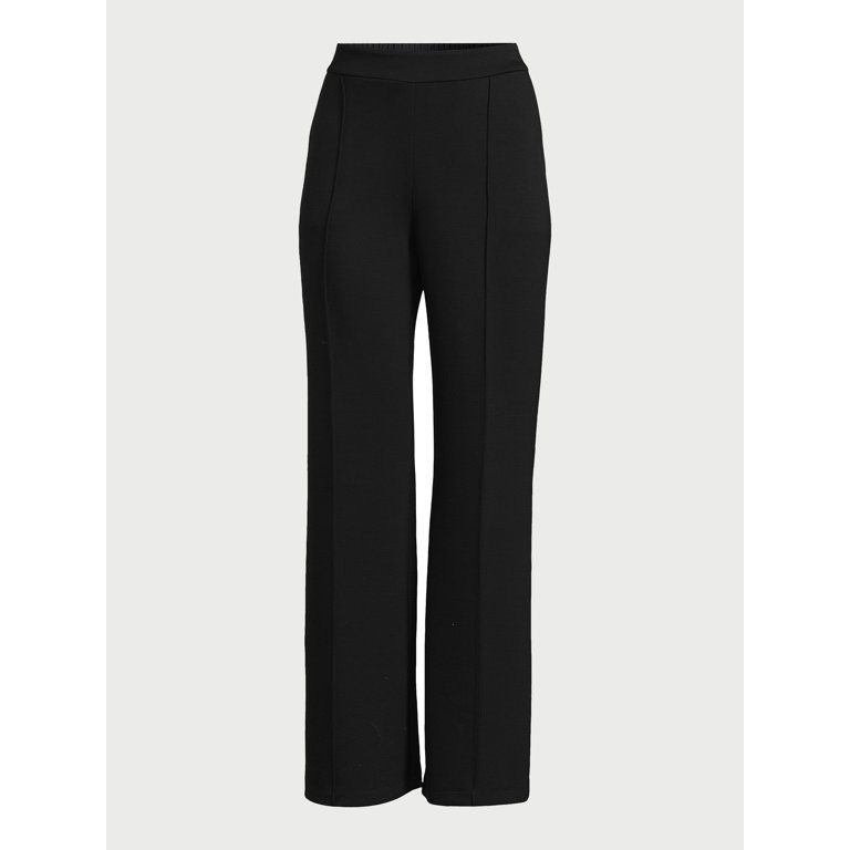 Scoop Women's Scuba Knit Trouser Pants, Sizes XS-XXL | Walmart (US)