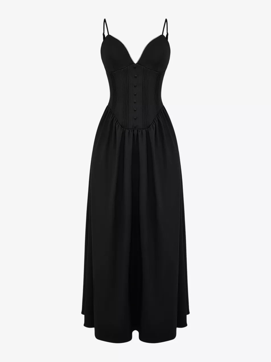 Lova corseted stretch-woven maxi dress | Selfridges