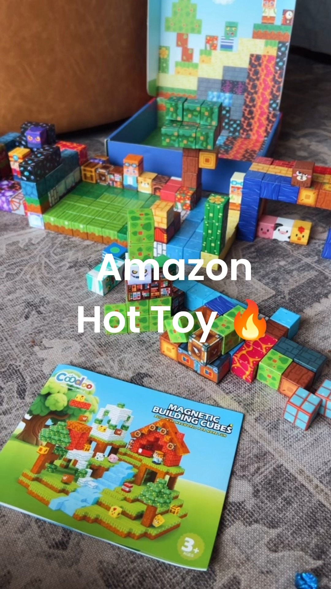 Amazon hot toy alert! These magnetic building blocks are a big hit on our home. Unofficial minecraft spinoff lol. Fun for a wide range of ages. #stem top toy budget sale Black Friday 

#LTKGiftGuide #LTKFindsUnder50 #LTKCyberWeek