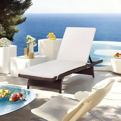 Adjustable Outdoor Lounge Chair Outdoor Chaise Lounge , Cushion Included | Wayfair North America