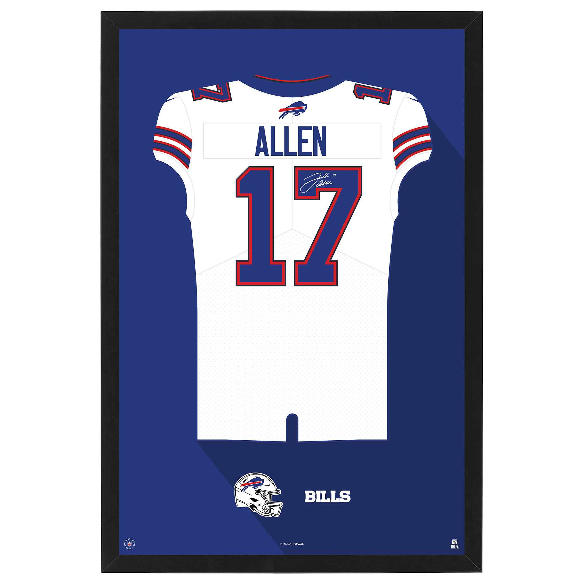 Josh Allen Buffalo Bills Away Jersey Framed Art Print | Fanatics
