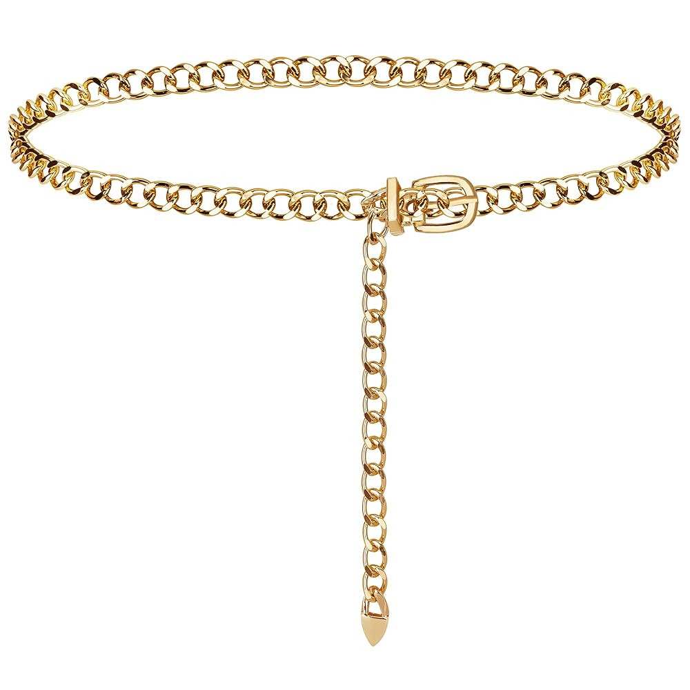 Metal Chain Belts for Women Trendy Waist Chains for Women Dresses Jeans | Amazon (US)