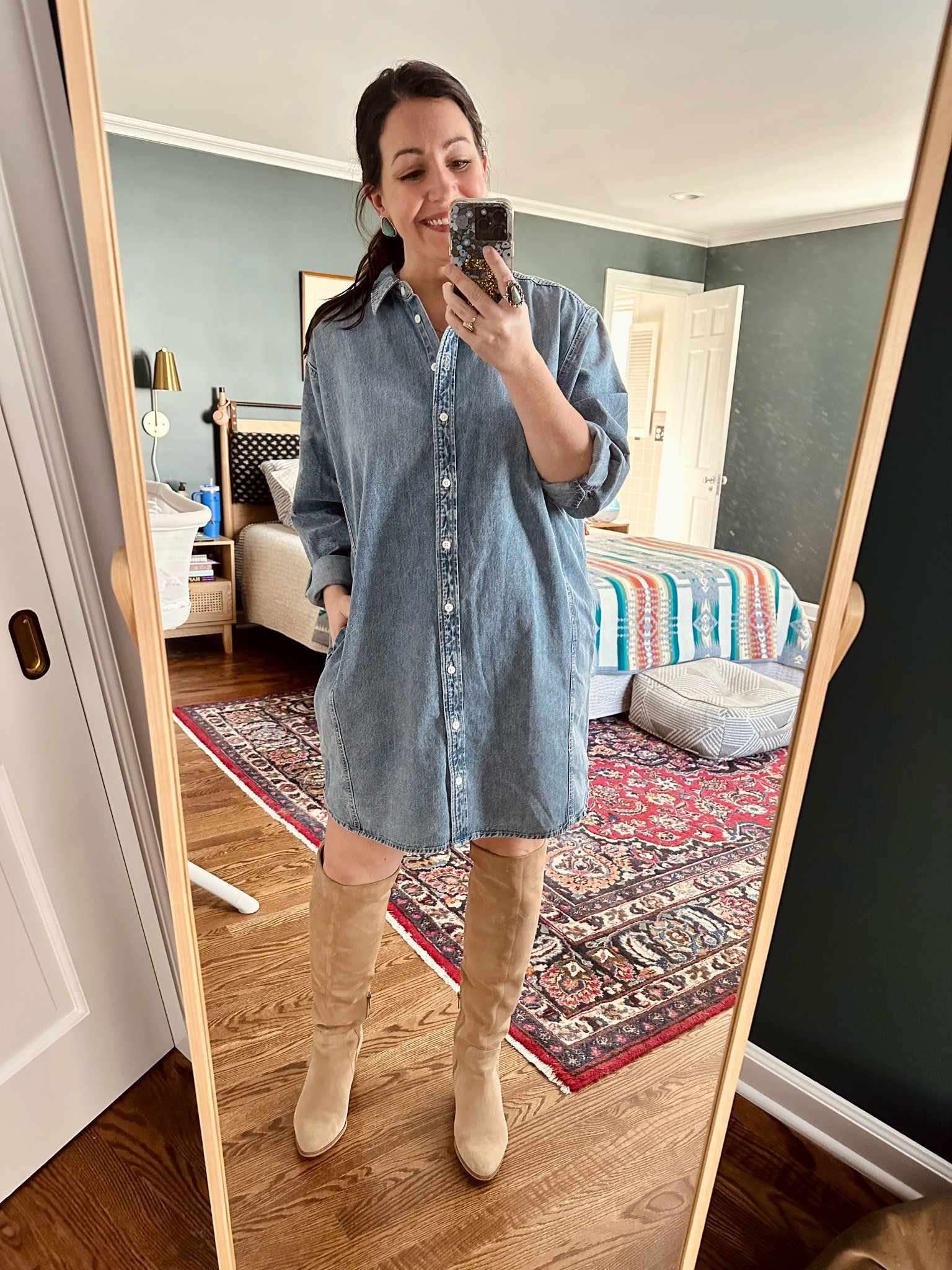 Quick PSA that this $35 denim dress exists. 📣 Great transitional piece for spring!

#LTKfindsunder50 #LTKSeasonal