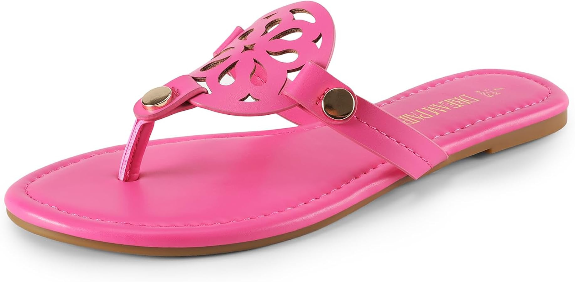 DREAM PAIRS Women's Flip Flops Comfortable Soft Cushion Slide Slip on Summer Beach Thong Flat San... | Amazon (US)