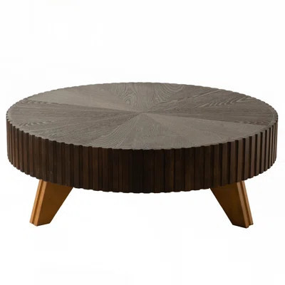Round Retro Coffee Table Timeless and Sturdy Design for Modern and Traditional Decor | Wayfair North America