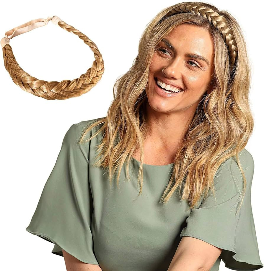 Madison Braids Womens Braided Headband Hair Braid Natural Looking Synthetic Hair Piece Extension ... | Amazon (US)