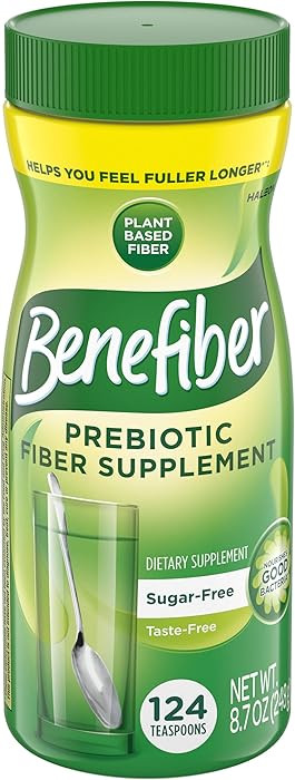 Benefiber Daily Prebiotic Fiber Supplement Powder for Digestive Health, Unflavored -124 Teaspoons... | Amazon (US)