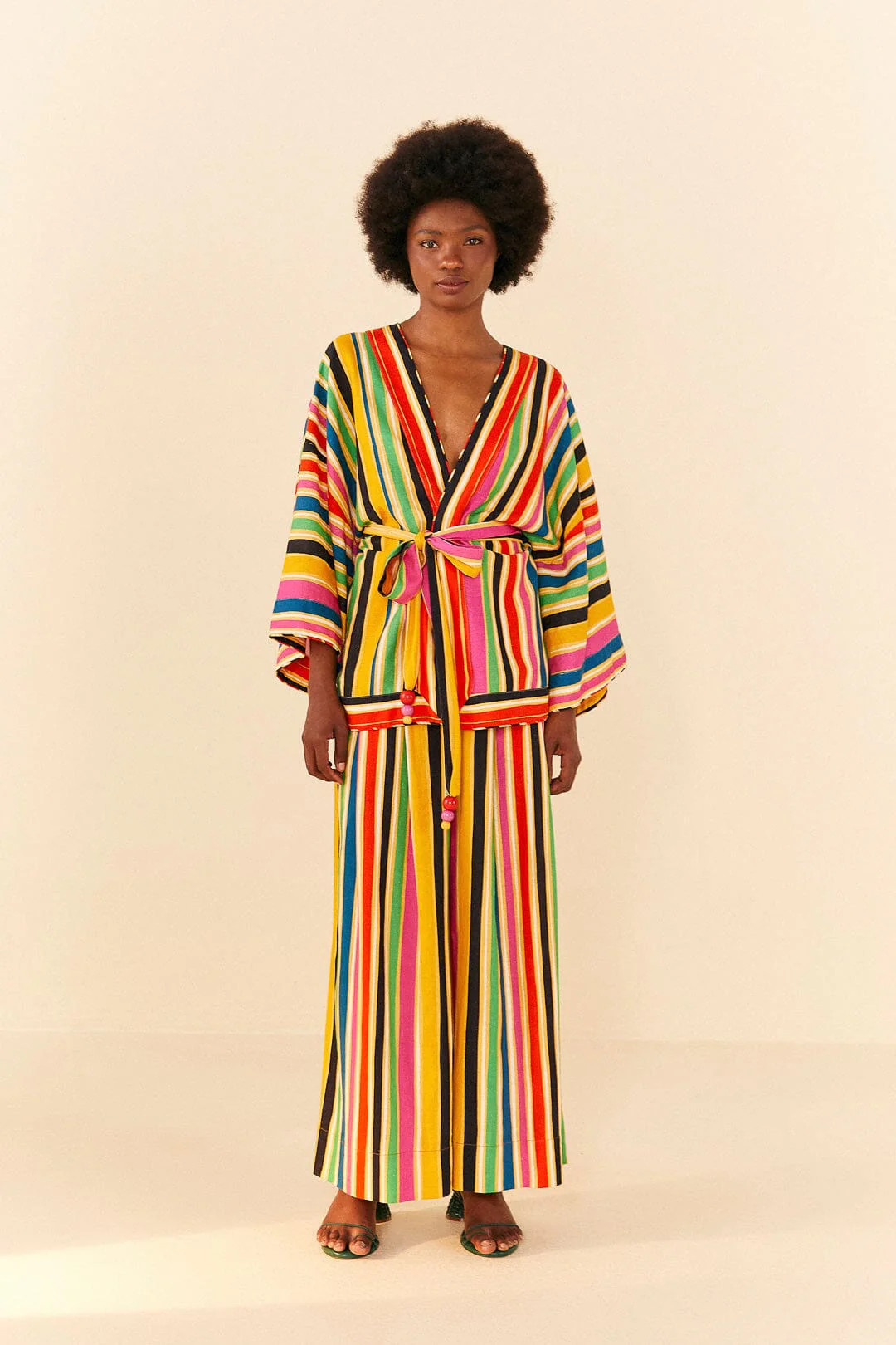 Rainbow Stripes Kimono | FarmRio (US)