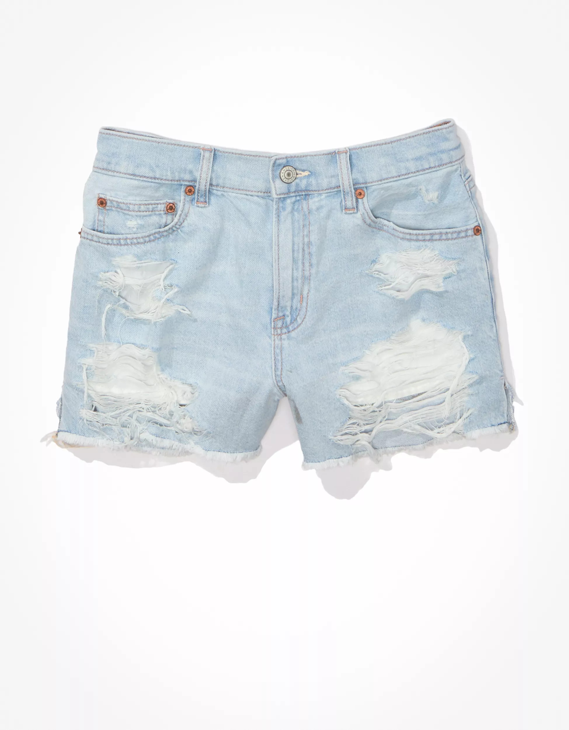 AE Strigid Denim '90s Boyfriend Short | American Eagle Outfitters (US & CA)