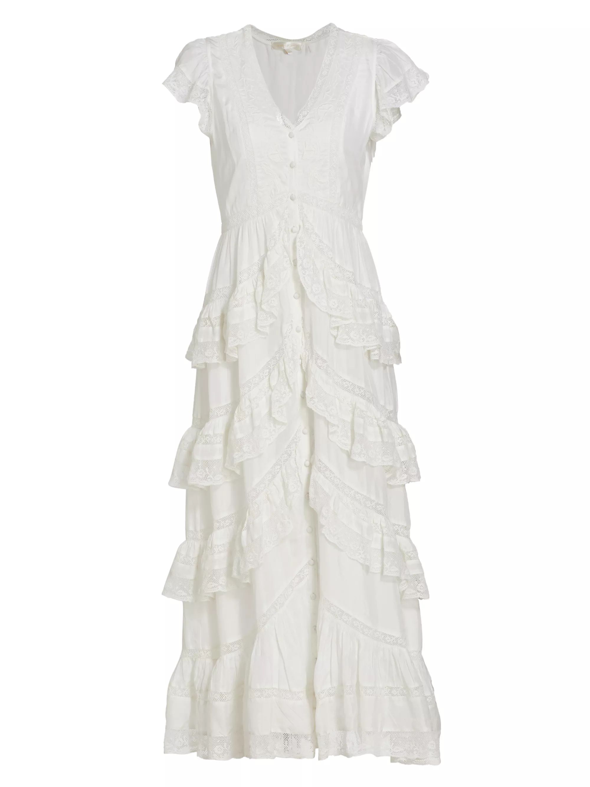 Brisbane Tiered Silk Maxi Dress | Saks Fifth Avenue