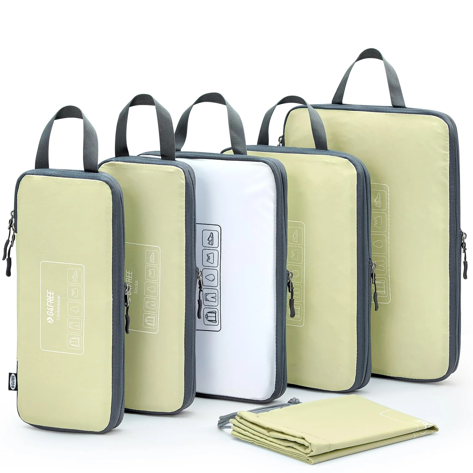 G4Free 6 Set Compression Packing Cube | g4free activewear