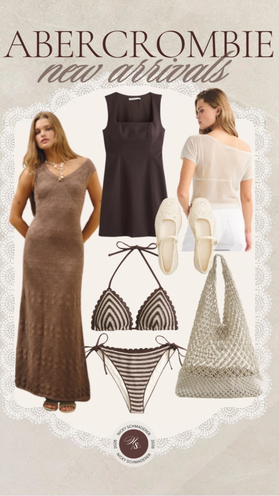 @abercrombie new arrivals for summer and travel! 
Crochet dress
Bikinis 
Summer bag

#LTKSeasonal #LTKootd #LTKdayinmylife
