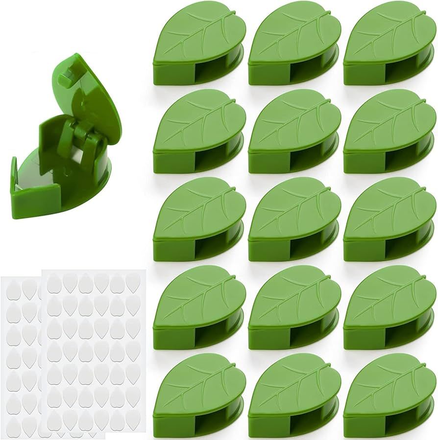 REMIAWY Plant Clips for Climbing Plants, 65 pcs Self-Adhesive Plant Climbing Wall Fixture Clips, ... | Amazon (US)