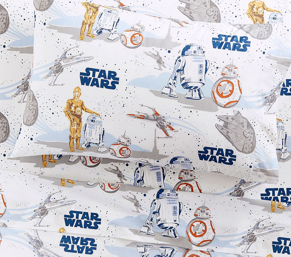 <i>Star Wars™</i> Droid™ Organic Cotton Sheet Set | Pottery Barn Kids