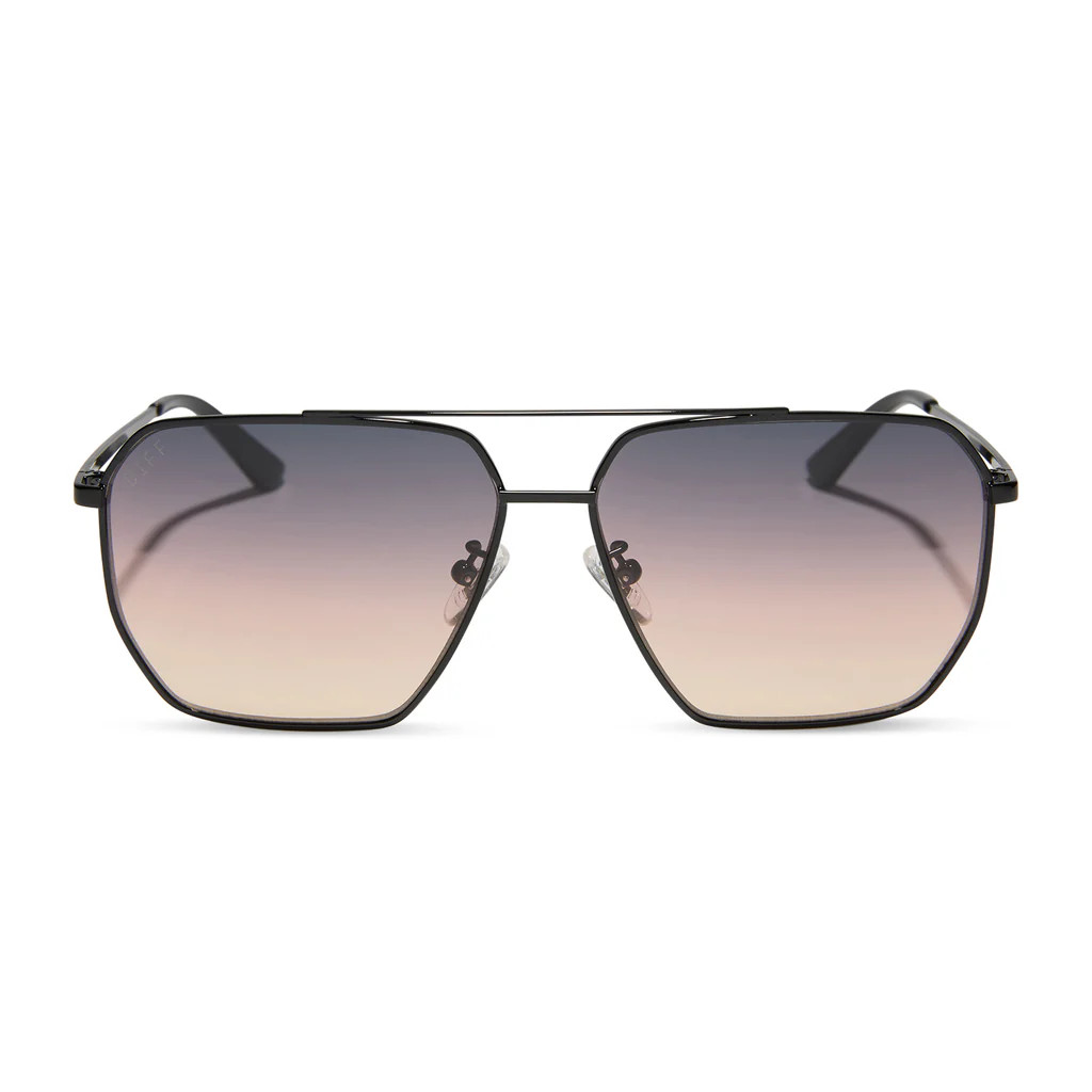 BERKELY - BLACK + TWILIGHT GRADIENT SUNGLASSES | DIFF Eyewear