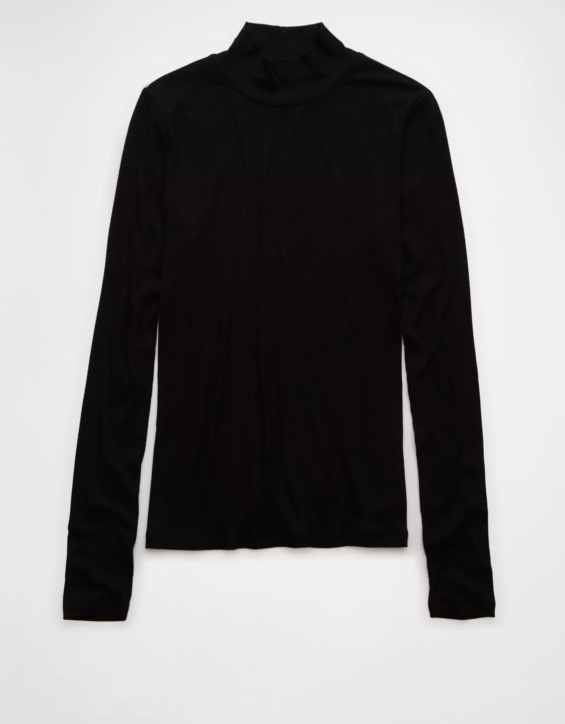 AE Soft & Sexy Long-Sleeve Mock Neck T-Shirt | American Eagle Outfitters (US & CA)