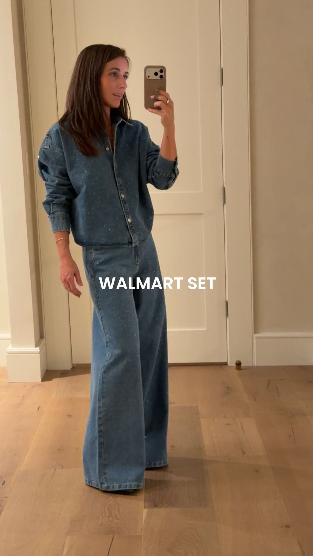 #WalmartPartner 
Denim rhinestone set
Wearing size small shirt
Wide leg rhinestone jeans size 0
Christmas casual holiday outfit 

#WalmartStyle @WalmartStyle

#LTKGiftGuide #LTKHoliday #LTKSaleAlert